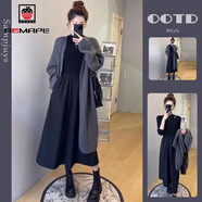 AEMAPE春季2026新款韓劇茶系穿搭一整套時(shí)尚開(kāi)衫外套毛衣連衣裙兩件套 主圖色裙子單件 XL 建議120-140斤