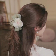 柏詩(shī)琳輕奢氣質(zhì)花朵一字抓夾女2026新款高級感發(fā)夾后腦勺超仙鴨嘴夾 白玉蘭抓夾