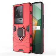 適用于Vivo IQOO 11磁吸指環(huán)防摔保護(hù)套S18旋轉(zhuǎn)支架黑豹手機(jī)殼 紅色 vivo Y03 4G/Y28S