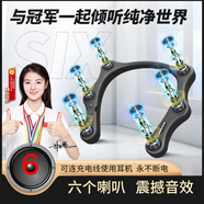 明天你好掛脖藍(lán)牙音箱可插內(nèi)存卡運動音響手機/MP3音樂雙功能LED電量顯示 LZ-83六喇叭黑色
