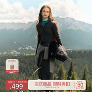 歐時(shí)力OCHIRLY抗起球羊毛針織連衣裙長(zhǎng)款優(yōu)雅季新品通勤松弛感新 深灰 M