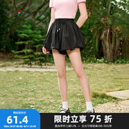三福短褲2025夏季松緊腰頭設(shè)計(jì)花苞褲甜美褲子女裝495772 黑色 S
