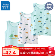 真維斯兒童背心男童純棉夏季內外穿寶寶男孩男寶男跨欄a類(lèi)全棉打底薄款 【3件裝100%棉】00125恐龍 130