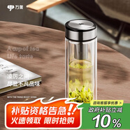 萬(wàn)象（WANXIANG）雙層玻璃杯V48RL商務(wù)禮盒裝茶杯鈦黑亮帶濾網(wǎng)水杯車(chē)載便攜辦公杯