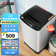 志高（Chigo）6.5公斤家用全自動洗衣機(jī)藍(lán)光洗護(hù)租房公寓智能波輪洗脫一體機(jī)帶風(fēng)干功能XQB65-818A寶石灰