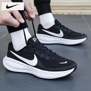 耐克（NIKE）男鞋跑步鞋 25夏季新款運(yùn)動鞋耐磨登山休閑鞋子男網(wǎng)面透氣慢跑鞋 【軟彈減震】革命者8-經(jīng)典黑白/曬圖退10 42.5 （內(nèi)長270mm）