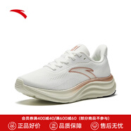 安踏（ANTA）輕云2丨跑步鞋女網(wǎng)面透氣運動(dòng)鞋輕便軟底耐磨休閑鞋女 紙莎白/玫瑰金-4 37.5 （女6.5）