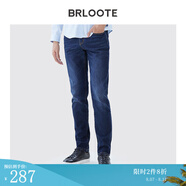 巴魯特（Brloote）男士牛仔褲棉質(zhì)舒適微彈修身百搭休閑長褲夏季 牛仔藍(lán) 165/76A