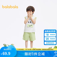 巴拉巴拉寶寶短袖套裝男童T恤夏裝兒童褲子2024童裝洋氣208224119103
