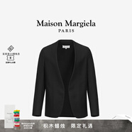 Maison Margiela馬吉拉黑色磨毛無(wú)領(lǐng)西裝經(jīng)典款西服外套上衣男女款 900 黑色 44