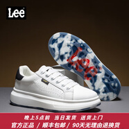 Lee男鞋休閑鞋設(shè)計感增高小白鞋男生時尚經(jīng)典板鞋舒適百搭白色鞋子男 黑色 L233UB379 40 【偏大/請拍小一碼】