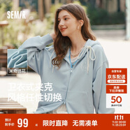 森馬迪士尼米奇家族合作外套女連帽寬松2025春季繡花夾克109125108001