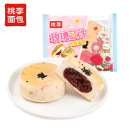 桃李玫瑰豆沙大鼓面包紅豆夾心蛋糕點(diǎn)營(yíng)養早餐休閑零食整箱60g*6袋