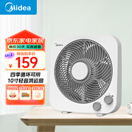 美的（Midea）轉頁(yè)電風(fēng)扇空氣循環(huán)扇 鴻運轉葉頁(yè)桌面風(fēng)扇 家用電風(fēng)扇輕音搖頭大風(fēng)量宿舍臥室小風(fēng)扇 臺式25CM10吋自動(dòng)導風(fēng)鴻運扇