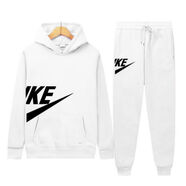 NBA VIBE-NIKE衛(wèi)衣套裝秋冬印字母時尚歐美休閑健身運動裝跨境男裝連帽衫 耐克-白色1 黑標 耐克-M