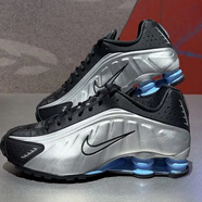 耐克（Nike）男子運(yùn)動(dòng)鞋2025新款秋季Shox R4 氣柱鞋復(fù)古跑鞋風(fēng)透氣低幫跑步鞋 HQ1988-004金屬銀/黑/心靈藍(lán) 40
