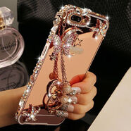 OIMG適用于蘋(píng)果13手機殼女款12/13promax/11水鉆全包xsmax/8plus防摔7/6s潮 蝴蝶款-玫瑰金-（愛(ài)心指環(huán)） 蘋(píng)果13