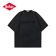 Lee Coopert恤男短袖情侶裝夏季2025新款高端品牌男士上衣服裝 黑色 2XL