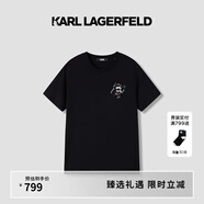 Karl Lagerfeld【七夕節禮物】上衣2025夏季新款流行男士衣服老佛爺男裝M22O1707 黑色 2XL （54）