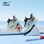 鴻星爾克閃電童鞋男童網(wǎng)鞋旋轉扣兒童輕便透氣運動(dòng)鞋2025夏季新款軟底跑鞋 爾克白/正黑 40