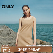 ONLY春夏精致設(shè)計(jì)感拼接顯瘦無袖短裙連衣裙女|124307054 H99 棕色花紗 M (165) 84A