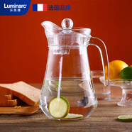 樂(lè )美雅玻璃水壺冷水壺大口徑飲料茶壺冰箱家用大容量鴨嘴壺1.3L涼水壺