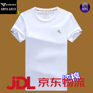 法萊阿瑪尼（FALAMAONE）高端品牌短袖t恤男士純棉圓領(lǐng)白色體恤衫2025新款夏 白色616款 XL 175