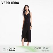 VEROMODA連衣裙2024早春新款優(yōu)雅時尚方領魚尾裙設計感純色約會玫瑰 郁金香裙-黑色 170/88A/L