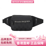 亞歷山大麥昆（Alexander McQueen）黑色骷髏頭印花聚酰胺腰包男款黑色 基礎裝(包+防塵袋)