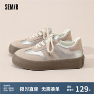 Semir女鞋德訓(xùn)鞋女春夏透氣百搭休閑運動鞋板鞋女SFYM233655 米銀 35