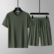 胖東來【央媽推薦】體能服軍夏季男短袖短褲運(yùn)動(dòng)套裝作訓(xùn)服速干跑步軍綠 888軍綠套裝 M 建議105斤左右穿