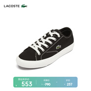 LACOSTE法國(guó)鱷魚(yú)男鞋25春夏新款時(shí)尚簡(jiǎn)約百搭系帶帆布鞋|49CMA0017 454/黑色/米白色 39.5 6
