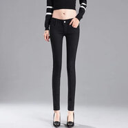 苜戈牛仔褲女低腰長(cháng)褲2025春夏新款彈力修身百搭小腳緊身9分鉛筆褲韓 3679黑色低腰長(cháng)褲 32 (2尺5)