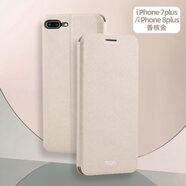 機旺馬莫凡蘋果7PLUS手機殼iphone8保護套7P硅膠8p全包防摔翻蓋式皮套女 蘋果7plus香檳金