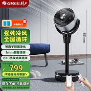 格力（GREE）【冷風循環(huán)】空氣循環(huán)扇空調(diào)扇WiFi遙控搖頭落地扇凈化等離子除菌凈化 KSZ-03X60DgZ