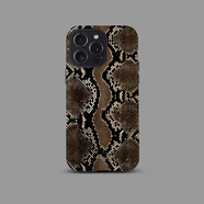 其他家黑色蟒蛇皮紋理適用蘋果iPhone16Promax手機保護殼15磨 T331黑棕大蟒蛇皮紋 iPhone16plus