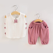 三棲虎2025夏季兒童無(wú)袖男童背心套裝棉麻女寶寶兩件套漢服童裝0-2-4歲3 棉麻背心套裝 紅色 80 碼 建議身高75cm以?xún)?
                                         title=