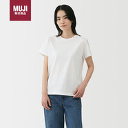 無印良品（MUJI）天竺編織 圓領短袖T恤 白色 XL 