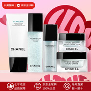 香奈兒（Chanel）山茶花潤澤微精華氣泡護(hù)膚品套裝 洗面奶 精華水氣泡水生日禮物女 潔面+氣泡水+精華30ml+面霜+眼霜