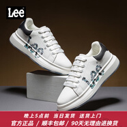 Lee男鞋休閑鞋設(shè)計(jì)感增高小白鞋男生時(shí)尚經(jīng)典板鞋舒適百搭白色鞋子男 黑色 L233UB338 39 【偏大/請(qǐng)拍小一碼】