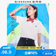 佐丹奴短袖Polo衫女萊卡棉珠地布元?dú)庑〈汤C翻領(lǐng)上衣05315390