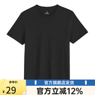 凡客誠品vancl全棉素色基礎款短袖T恤男士打底衫 黑色 S