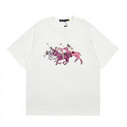 POLO SPORT保羅拉夫夏季短袖新款彩色戰(zhàn)馬刺繡圓領(lǐng)休閑男女 白色 S