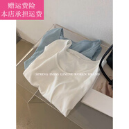 Fickan麻料女裝亞麻高級女上衣麻料女裝亞麻高級女上衣棉麻韓版女夏季薄 白色【知識青年/素色/軟軟糯糯/ S (80-95斤)