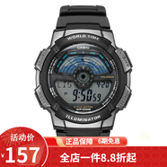 卡西歐（CASIO） 卡西歐(CASIO)小方塊數(shù)顯電子表狂飆安欣同款男防水學(xué)生運(yùn)動(dòng)手表 AE-1100W-1A