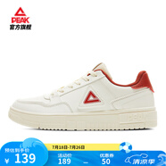 匹克板鞋男鞋夏季空軍一號小白鞋網(wǎng)面透氣鞋子男輕便休閑女鞋運動鞋男 【女款】帆布白色/紅 36