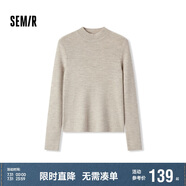 森馬（Semir）[商場同款]毛衣女緊身羊毛衫2024冬半高領(lǐng)打底衫顯瘦101724107003