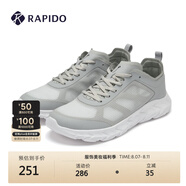 Rapido靂霹道春夏男女同款簡(jiǎn)約休閑時(shí)尚鞋舒適運(yùn)動(dòng)鞋跑鞋CQ4ZK3S04 碳灰色 41