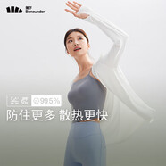 蕉下（beneunder）大碼女士防曬衣夾克外套夏季輕薄透氣防紫外線涼感防曬衣AL41024 霜奶白 2XL