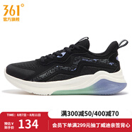 361度女鞋運動鞋春季新款361度女常規(guī)跑鞋 曜石黑/鳶尾花 35